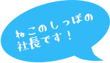 　「ねこのしっぽの社長です！」