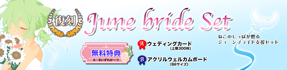 期間限定キャンペーン June Bride Set のご案内